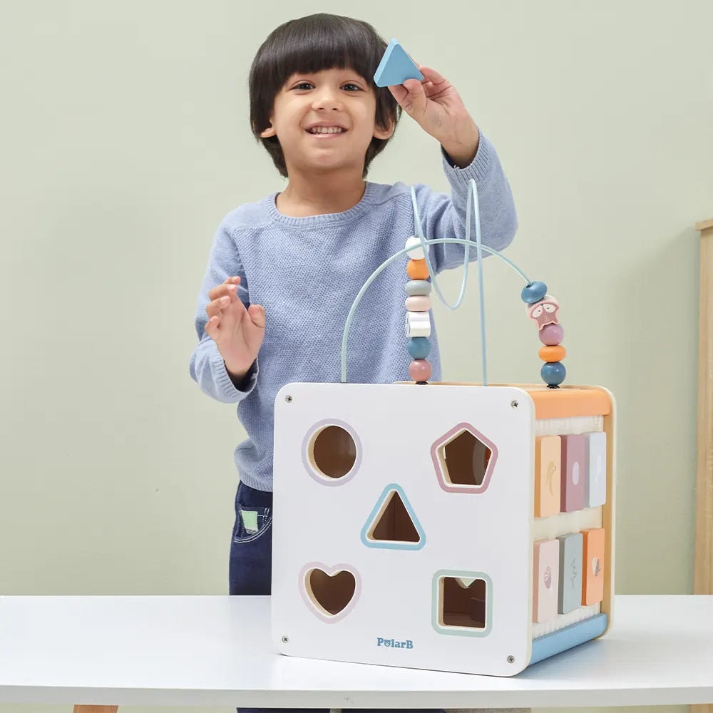 Wooden 8-in-1 Activity Cube