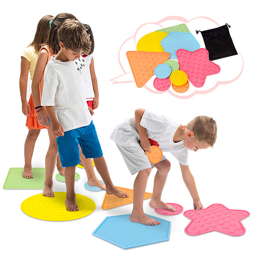 Silicone Textured Sensory Play Mat Toys (10 PCS)