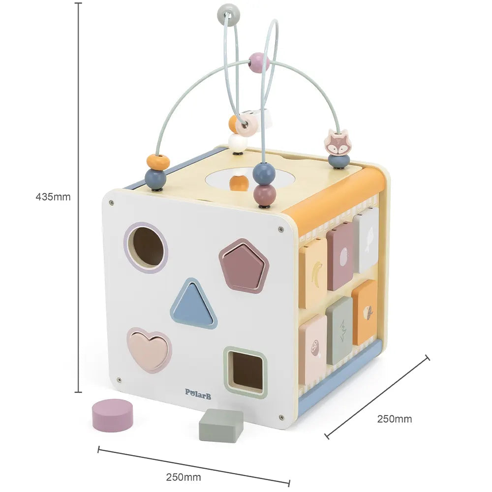 Wooden 8-in-1 Activity Cube