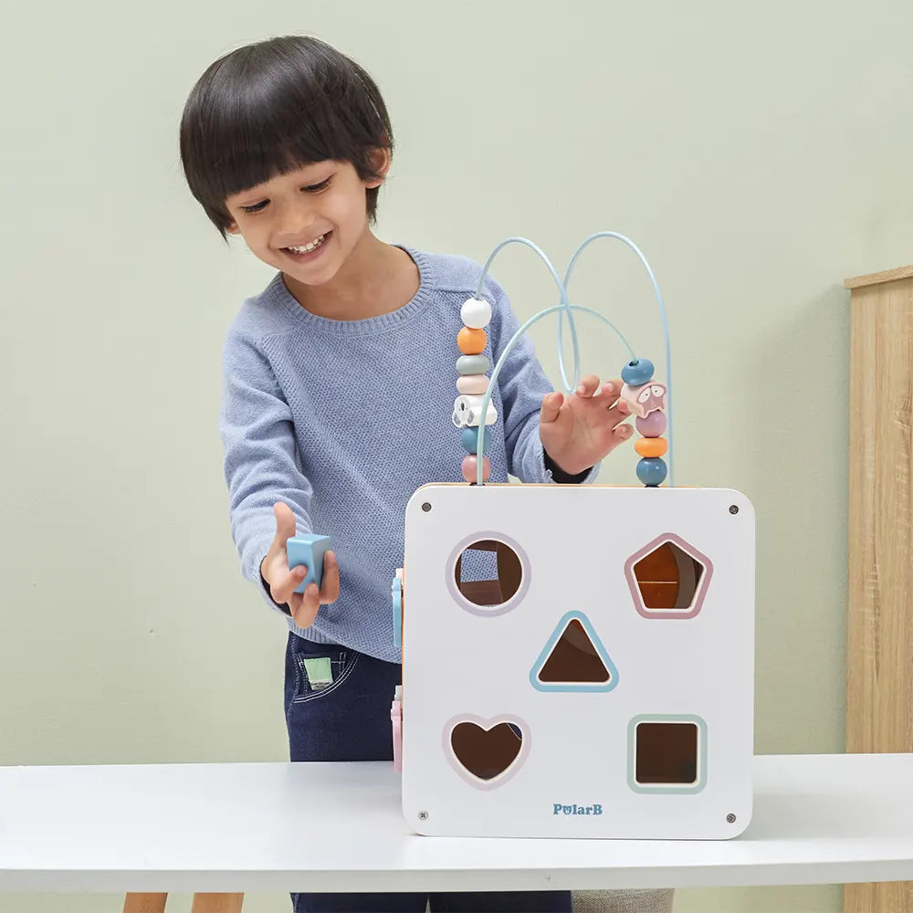 Wooden 8-in-1 Activity Cube