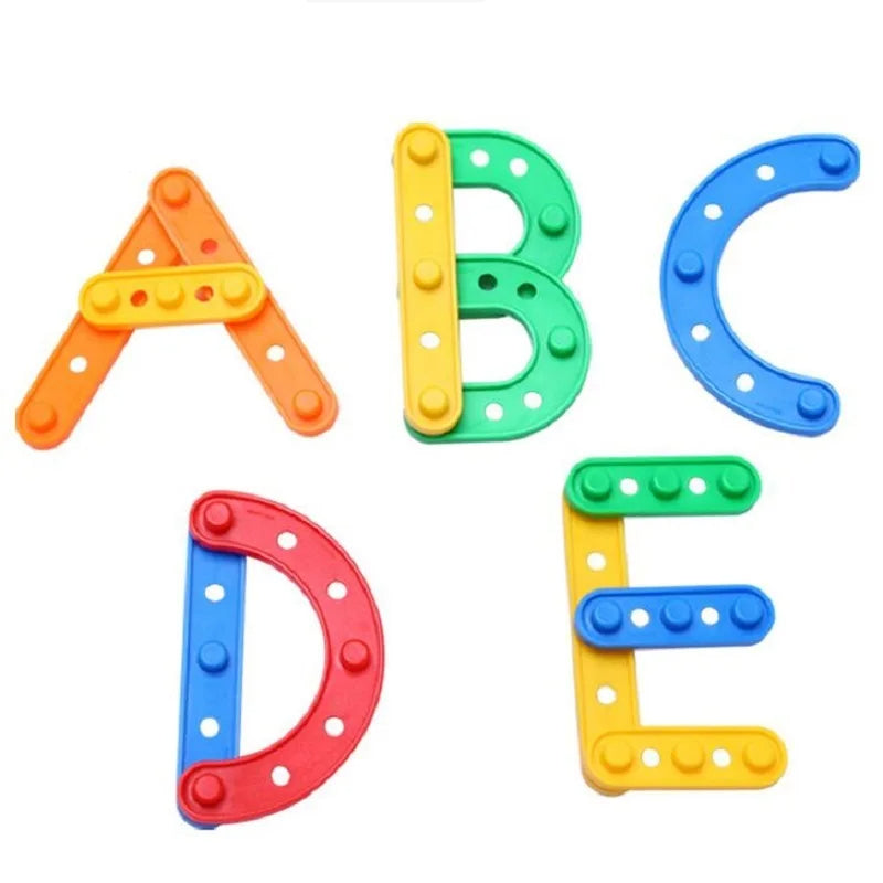 Capital Letter, Numbers and Shape Multicolour)332 Pcs