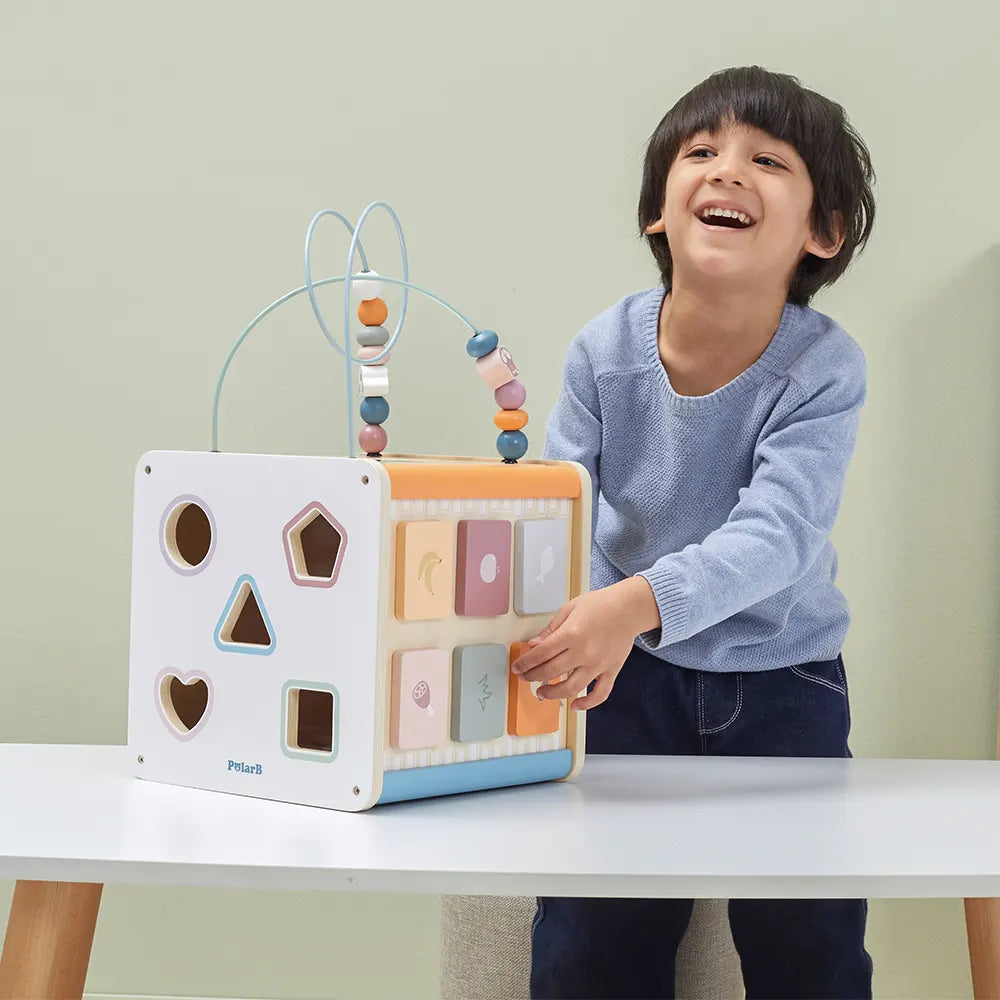 Wooden 8-in-1 Activity Cube