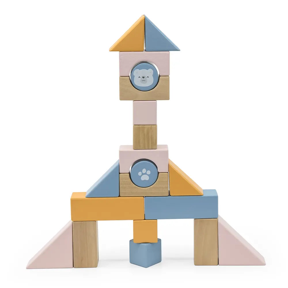 Pull Along Wagon with Wooden Blocks