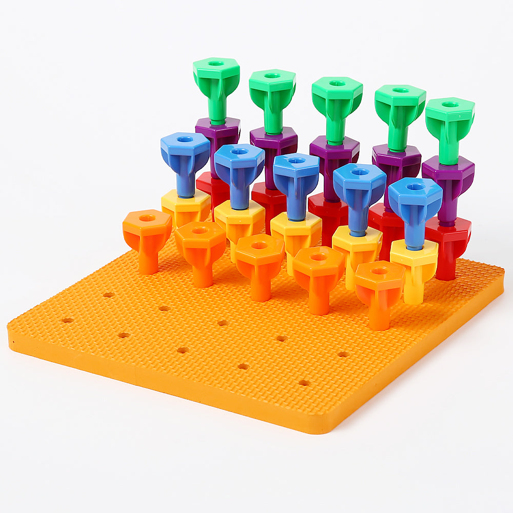 200 Pcs Children’s Nail Building Blocks & Peg Board