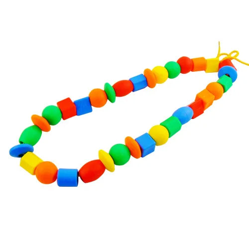 Jumbo Lacing Beads with String & Tote 54 Pcs