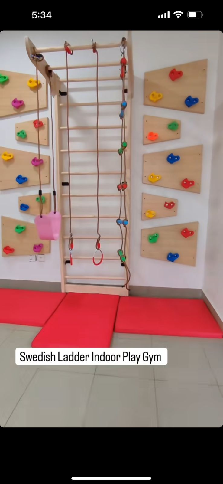 Swedish Ladder Unit & Ramp with Swing