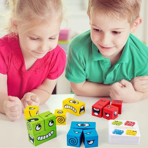 Expression Puzzle Building Blocks