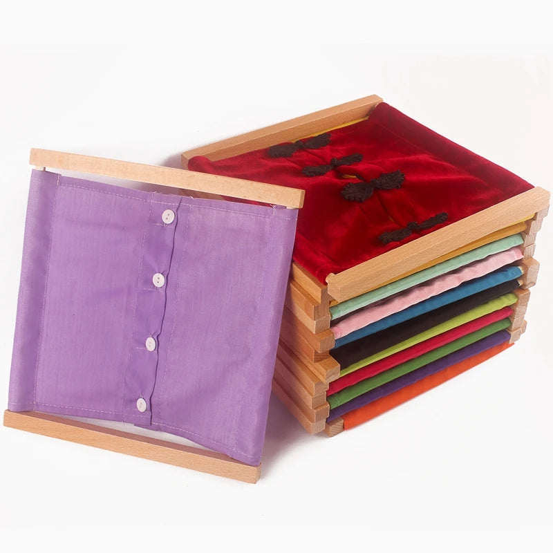 Montessori Buttons Dressing Frames 12 Pcs