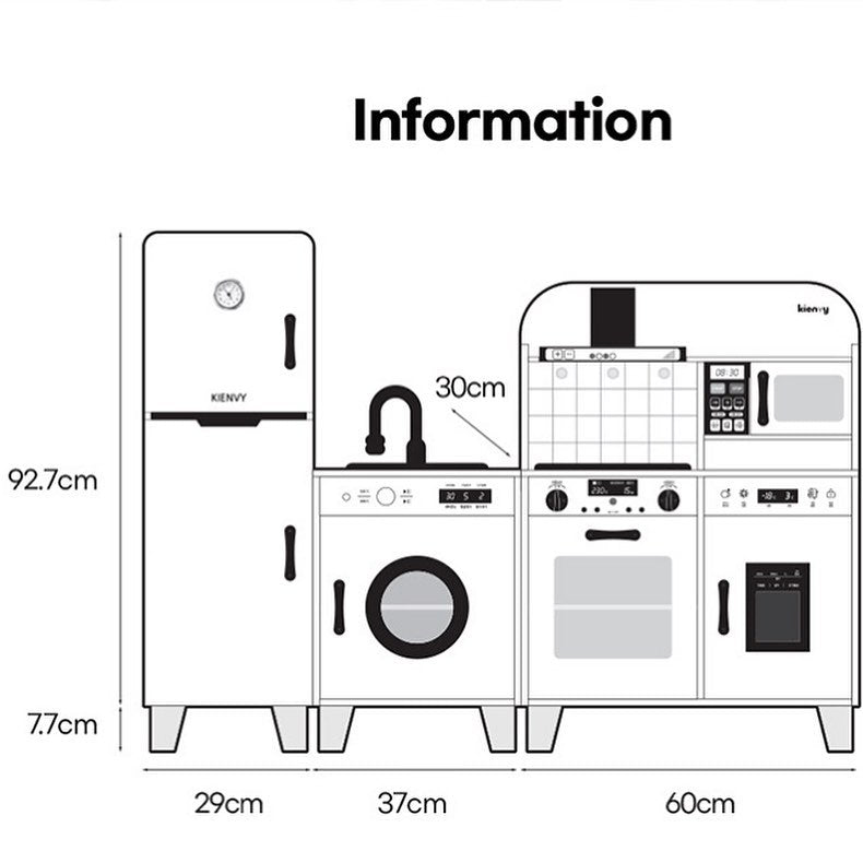 Kienvy Luxury Kitchen with Water, Sound & Light (White)