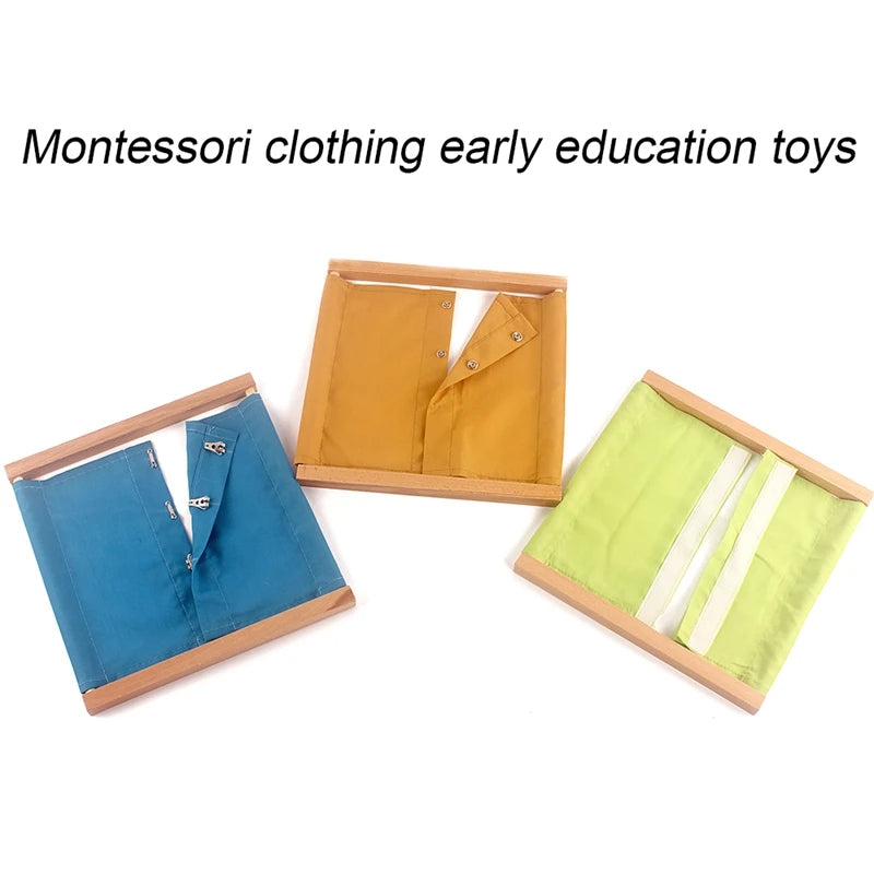 Montessori Buttons Dressing Frames 12 Pcs