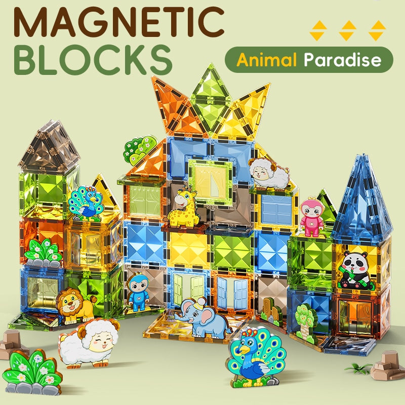 Magnetic Building Blocks 124 Pcs