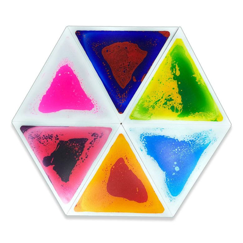 Pressure Sensitive Color Changing Liquid Floor Tiles 6Pcs Triangle