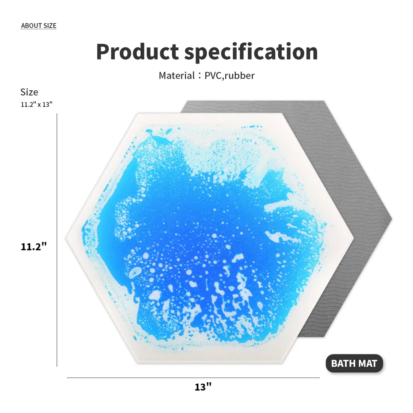 Pressure Sensitive Color Changing Liquid Floor (4Pcs) Hexagonal Shaped