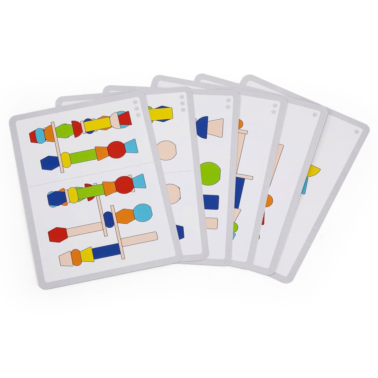 Wooden Geometric Blocks Puzzle (Set of 52 Pcs)