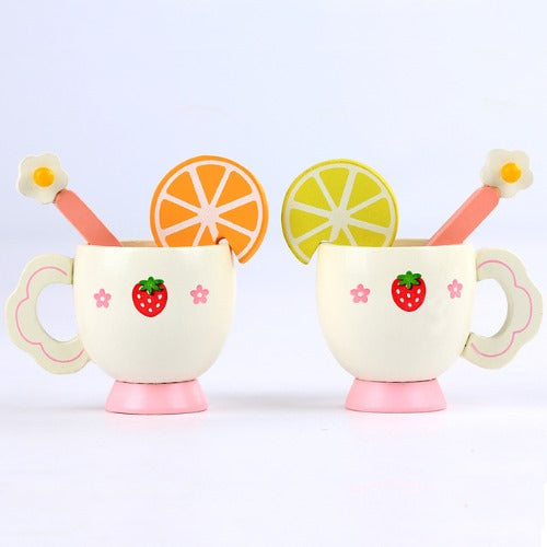 Wooden Sweet Strawberry Tea Set