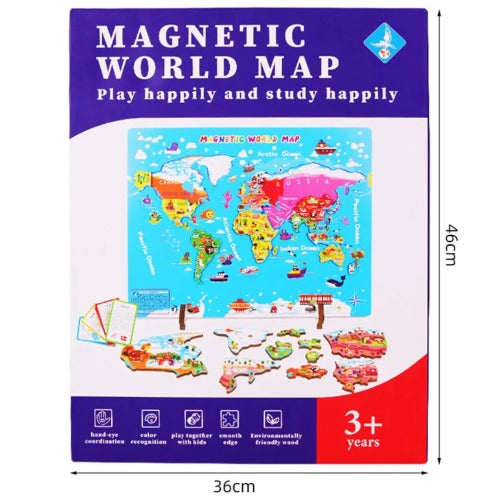 Magnetic Paradise World Map Jigsaw Puzzle for Kids