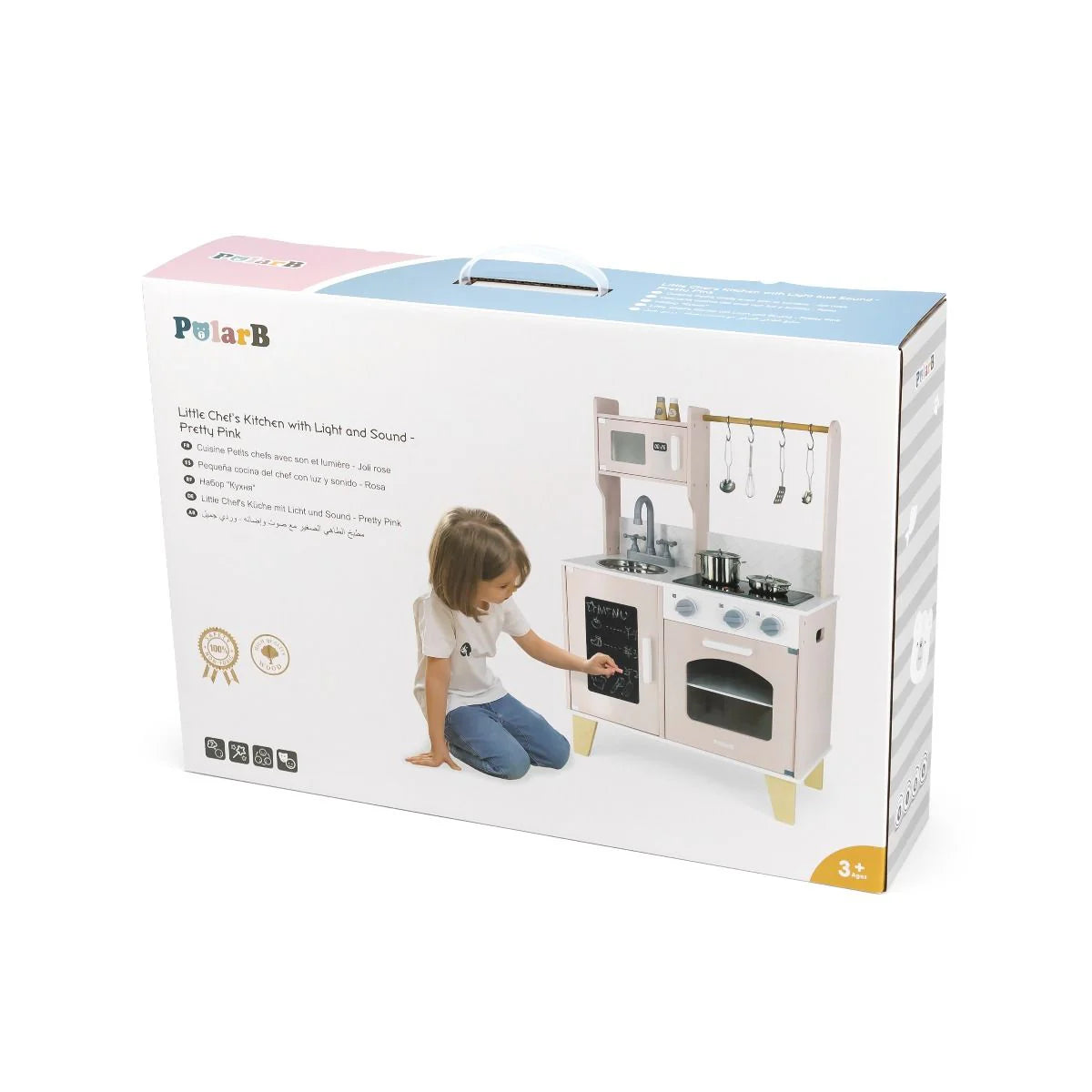 Little Chef's Kitchen with Light and Sound - Classic Pink & White