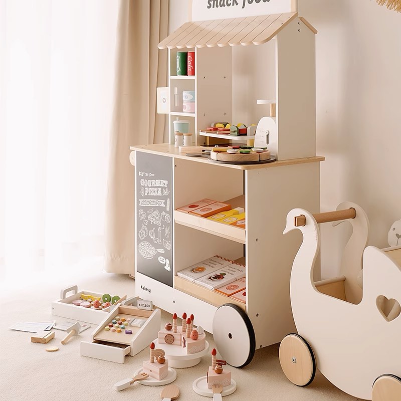 Wooden Snack Food Cart
