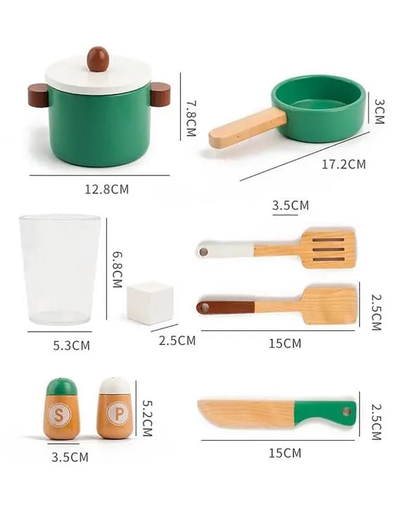 ROBUD Play Kitchen with Pretend Ice Cube Dispenser Green