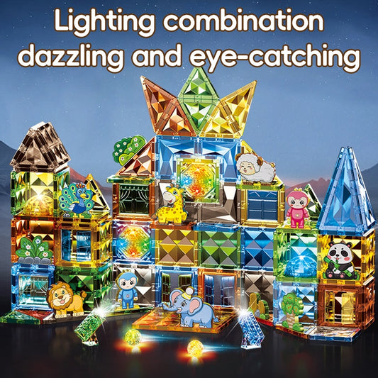 Magnetic Building Blocks 124 Pcs