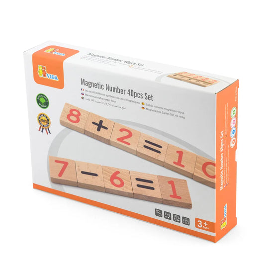 Wooden magnetic numbers 40Pcs Set