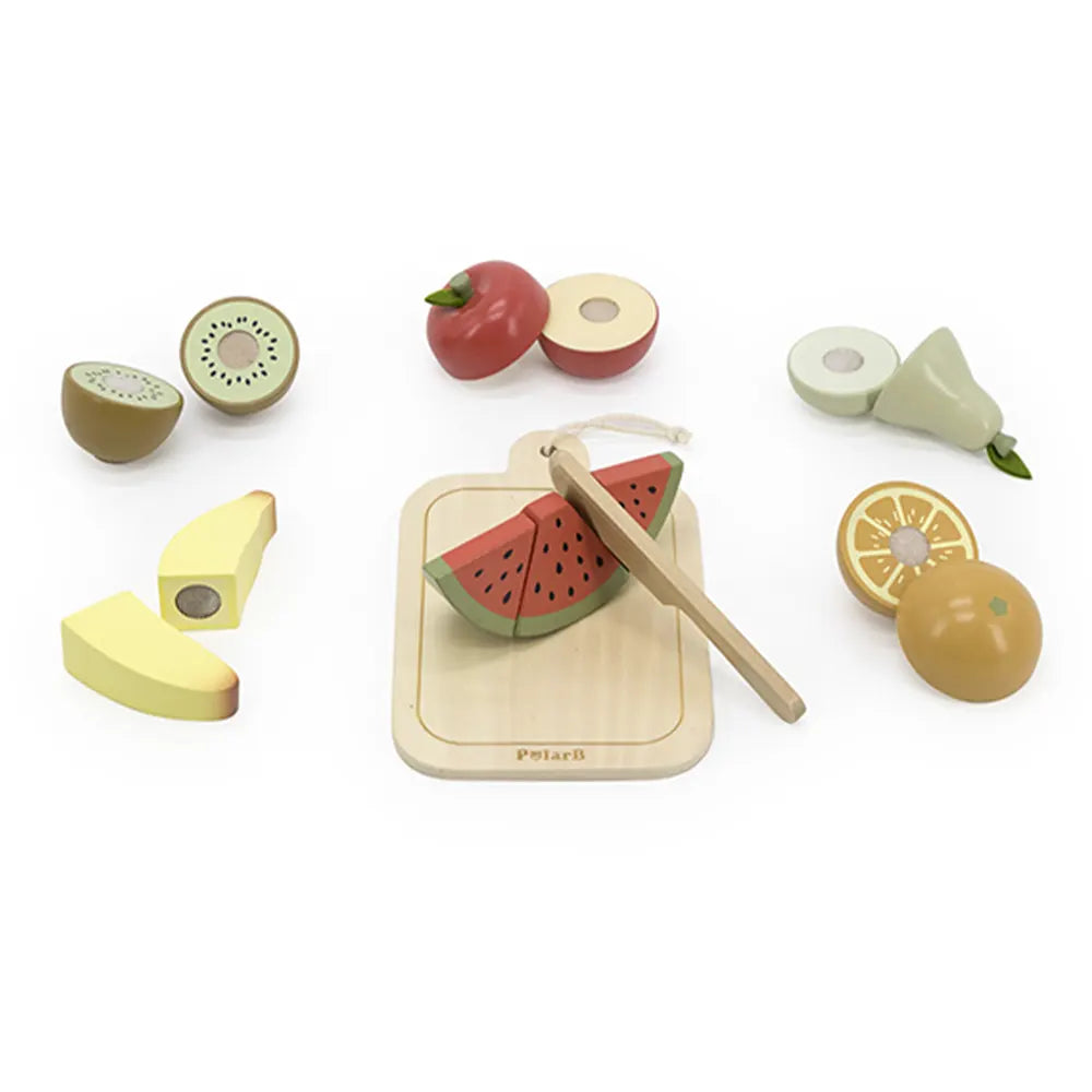 Wooden Fruit Cutting Set