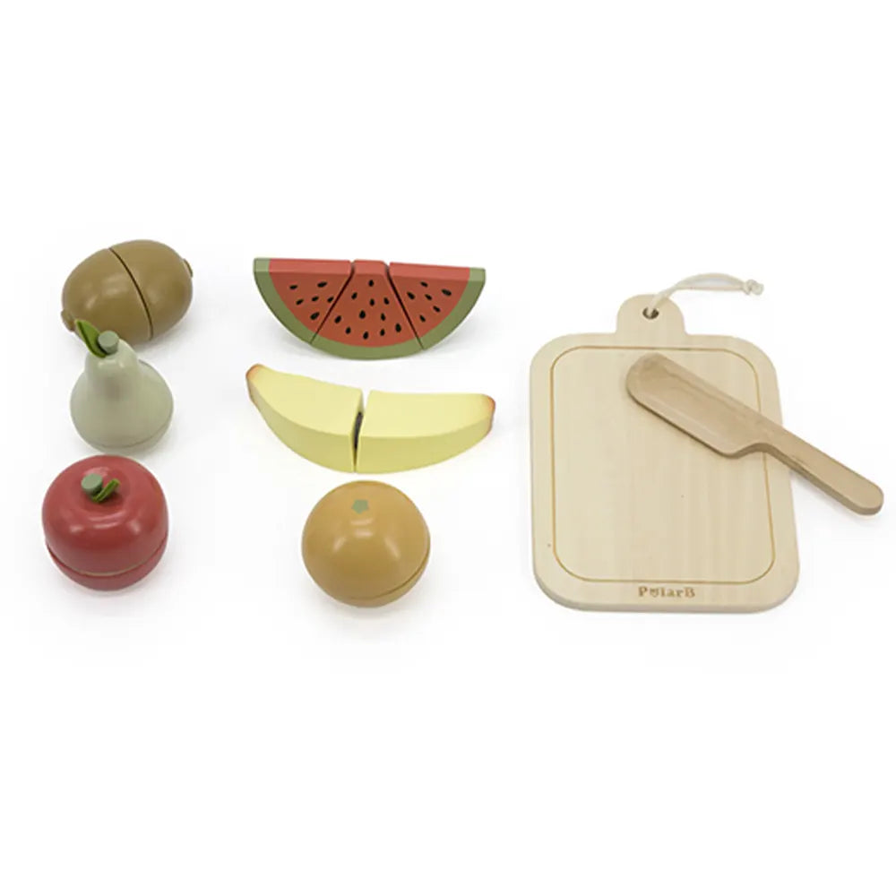 Wooden Fruit Cutting Set