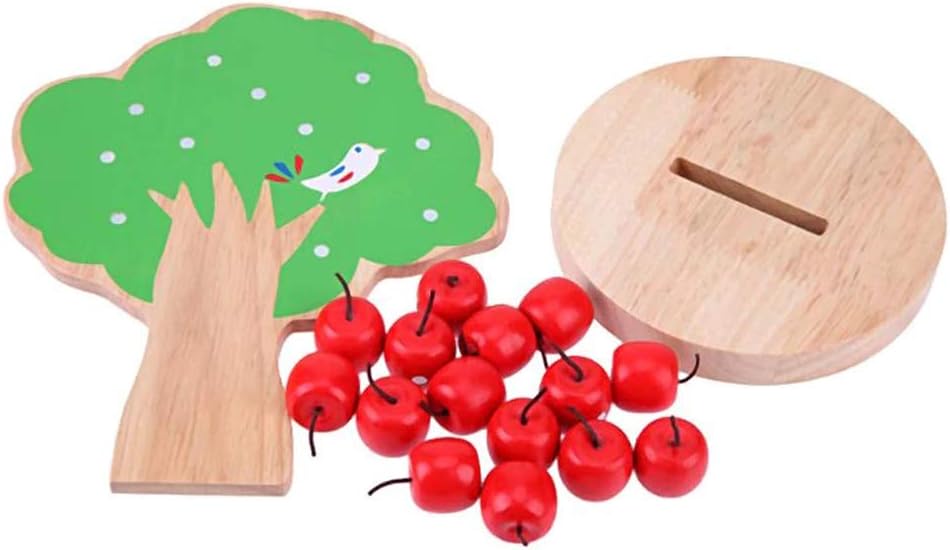 Wooden Apple Magnetic Tree