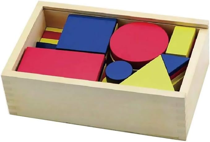48 Pcs Wooden Logic Blocks in box