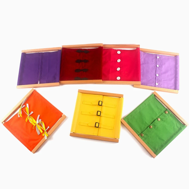 Montessori Buttons Dressing Frames 12 Pcs