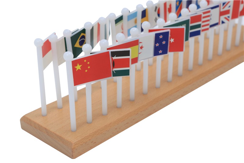World Map, Flags and Stand