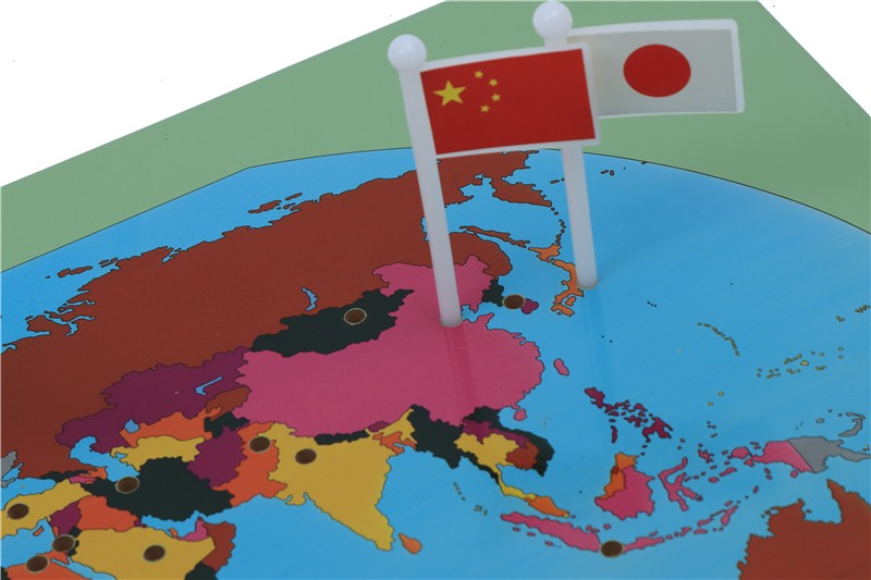 World Map, Flags and Stand