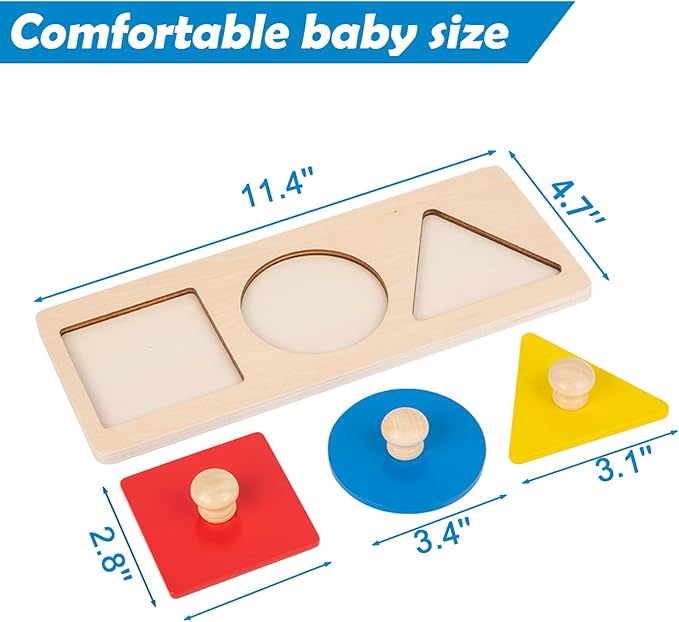 3 color shape board Knob Puzzle