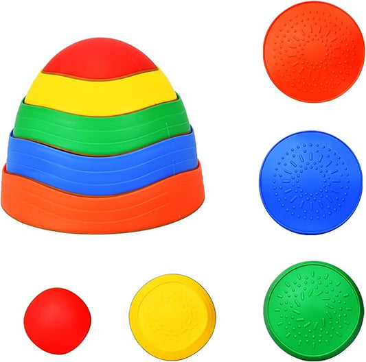 GIANTEX Balance Stones, For Kids, Set of 5,