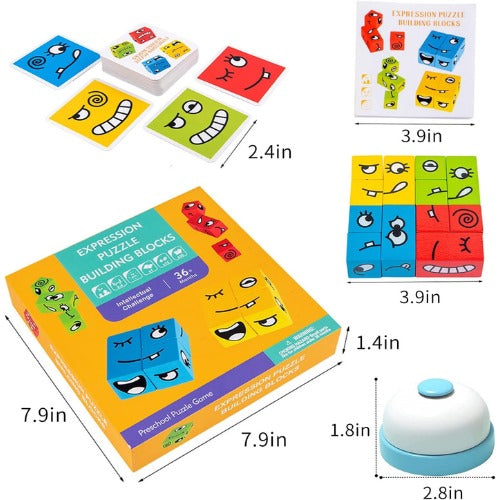Expression Puzzle Building Blocks