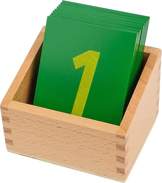 Montessori sandpaper with box for kids and numbers 0-9