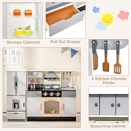 Honey Joy Kids Kitchen Playset, 2 Pcs