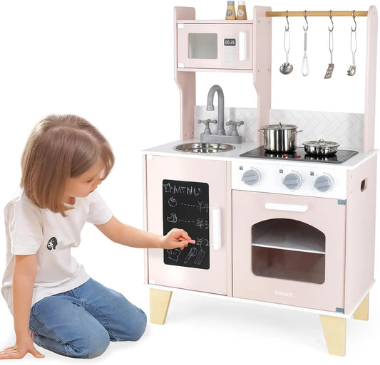 Little Chef's Kitchen with Light and Sound - Classic Pink & White