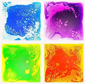 Playlearn Liquid Floor Tiles 4pc Square