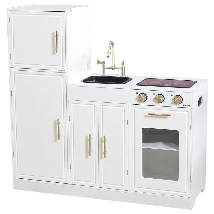 Classic White & Pink Modern Kitchen W/ Light & Sound