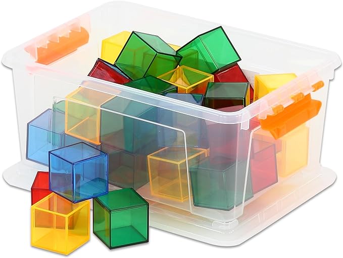 Transparent Colored Cubes 36 Pcs