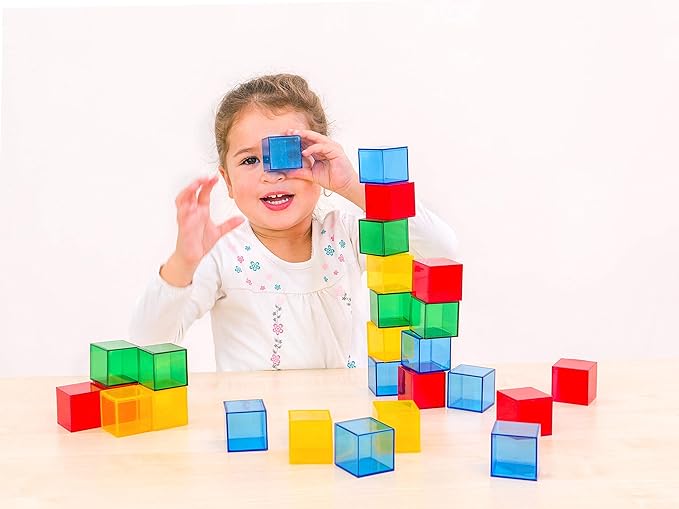 Transparent Colored Cubes 36 Pcs