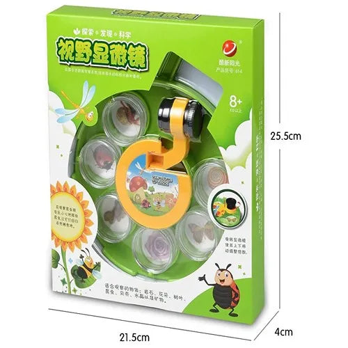 Field Microscope Insect Bug Collection and View Box Magnifying Glass