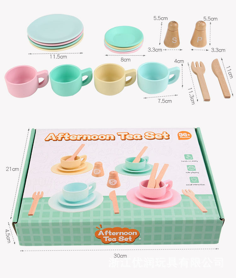 Wooden Afternoon Tea Set