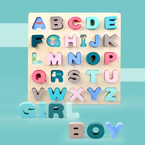 Capital Case Wooden Alphabet Puzzle