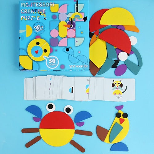 Montessori Creative Puzzle 50 Cards