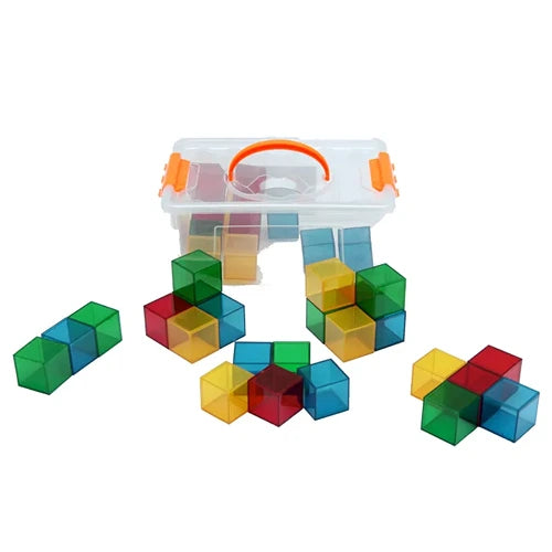 Transparent Colored Cubes 36 Pcs