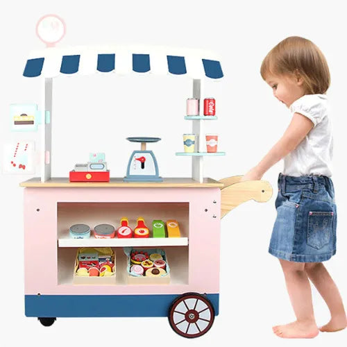 Simulation Shop Fruits Vegetables Supermarket Grocery Cart Stand kitchen