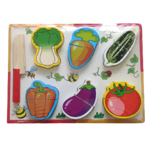 Fruit Cutout Puzzle with knife