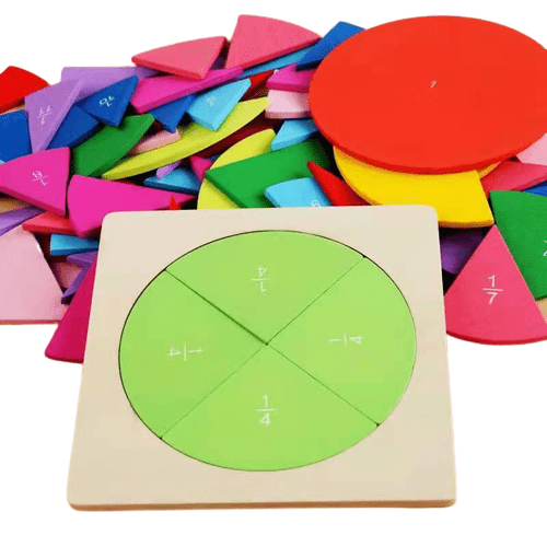 12 Fractions Circles Wooden 78 pcs